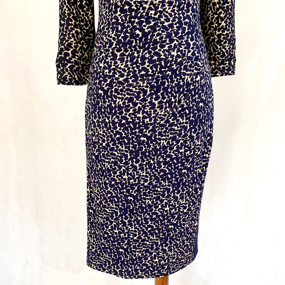 Lauren Ralph Lauren Navy Pattern Color Block Dress - Picture 4 of 10